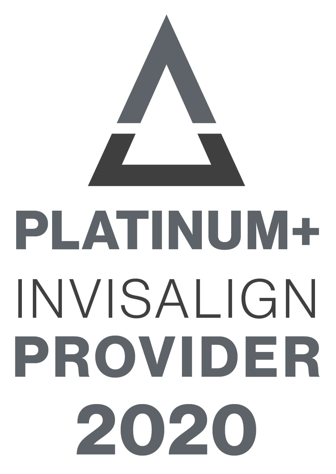 Invisalign Platinum Plus Provider badge earned by Dr. Wiesemann, top Invisalign provider in Bowling Green KY